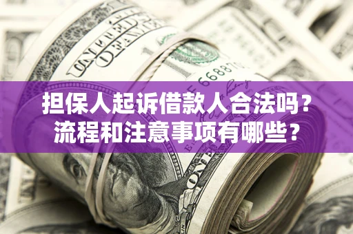 济南担保人起诉借款人合法吗？流程和注意事项有哪些？