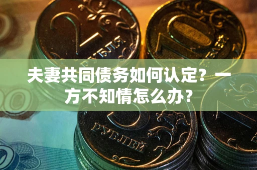 济南夫妻共同债务如何认定？一方不知情怎么办？
