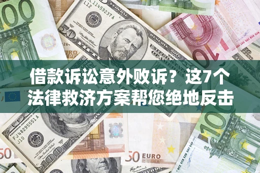 济南借款诉讼意外败诉？这7个法律救济方案帮您绝地反击！