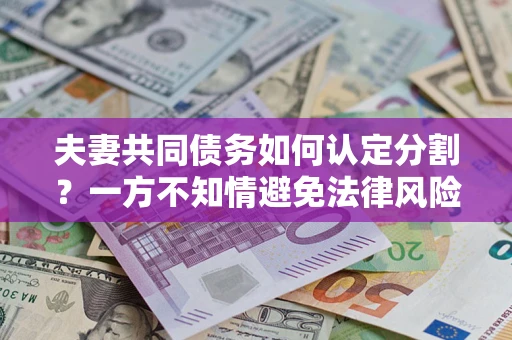 济南夫妻共同债务如何认定分割？一方不知情避免法律风险必看！